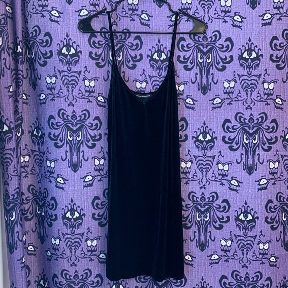 Crushed velvet mini dress